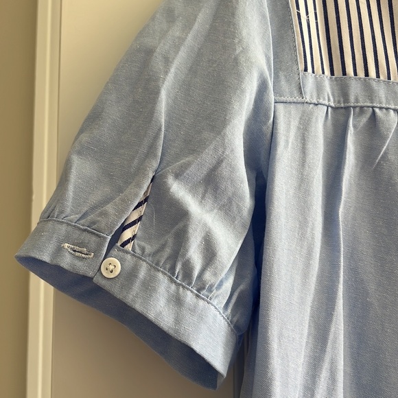 NWOT Pomander Place tiered Oxford dress, size medium. - Picture 4 of 4